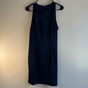 SHEIN Elegant Dark Blue Midi Dress